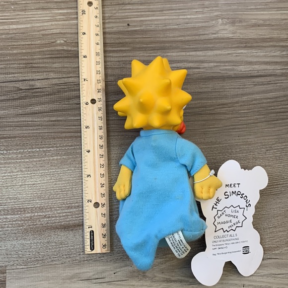 Vintage Maggie Doll The Simpsons 1990 Matt Groening Cartoon character Stuffed - Picture 3 of 5